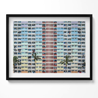 Kép keretben Színes panelházak sorozata