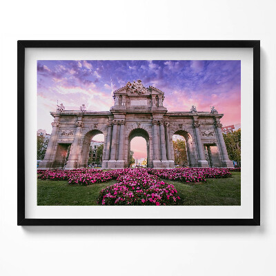 Kép keretben Gyönyörű diadalív virágokkal