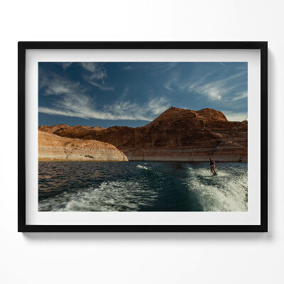 Kép keretben Vörös sziklák és víz
