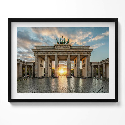 Kép keretben Brandenburgi kapu naplementében