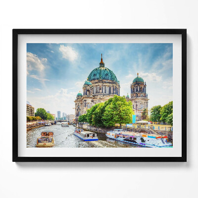 Kép keretben Dóm és csónakok a vízen