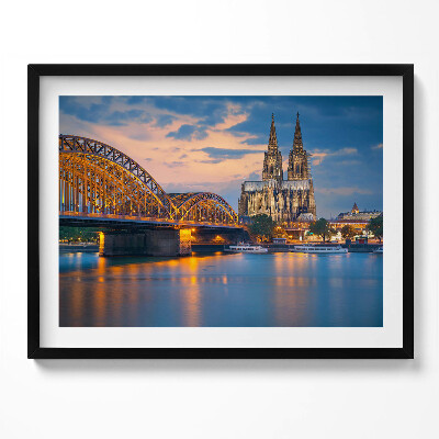 Kép keretben Kölni dóm és híd