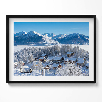 Kép keretben Téli hegyvidéki táj