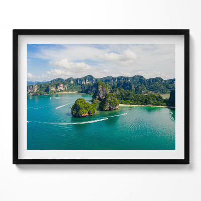 Kép keretben Tengerparti szigetek és hegyek