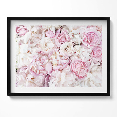 Kép keretben Rózsaszín virágok kompozíciója