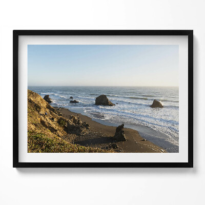 Kép keretben Tengerparti táj sziklákkal