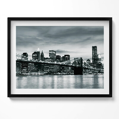 Kép keretben Brooklyn híd városi táj