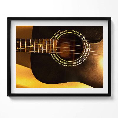 Kép keretben Gitár részlete meleg színek
