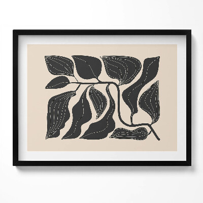 Kép keretben Absztrakt levélmotívum