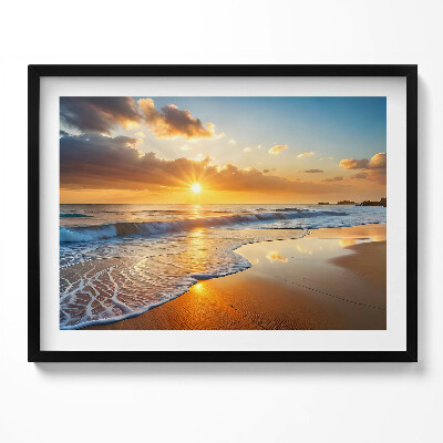 Kép keretben Naplemente a tengerparton