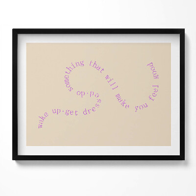 Kép keretben Motívum: Szöveges művészet inspiráló üzenet