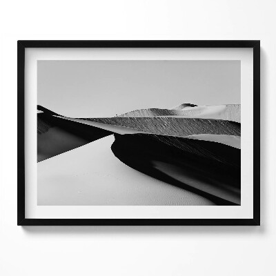 Kép keretben Absztrakt homokdűnék fekete-fehérben