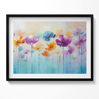 Kép keretben Színes virágok absztrakt kompozíciója