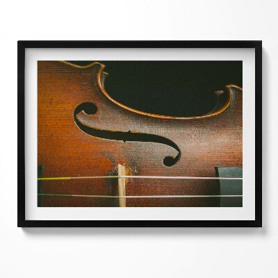 Kép keretben Hegedű részlete ívelt vonalak