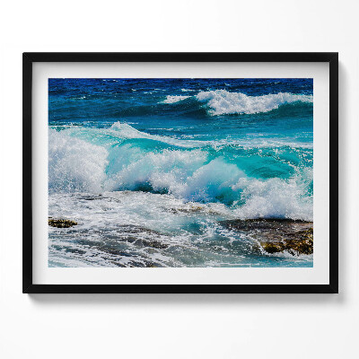 Kép keretben Hullámok tengerparton