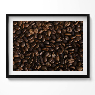 Kép keretben Kávészemek tömege