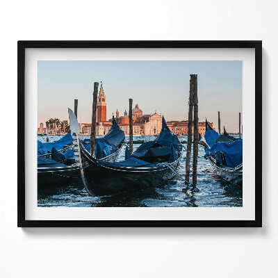 Kép keretben Velencei gondolák és épületek