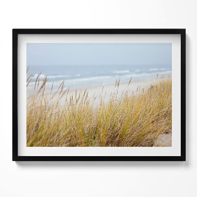 Kép keretben Tengerparti fű és hullámok