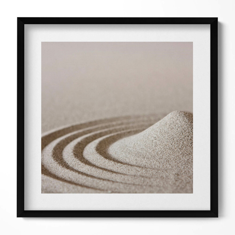 Keretezett falikép Homokdűnék és hullámok