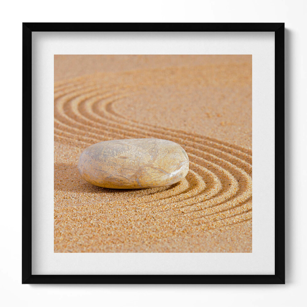 Keretezett falikép Homok és sima kő