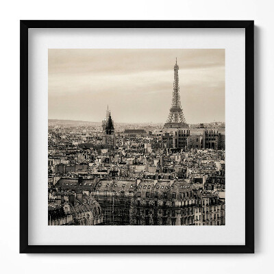 Keretezett falikép Párizsi városkép Eiffel-torony