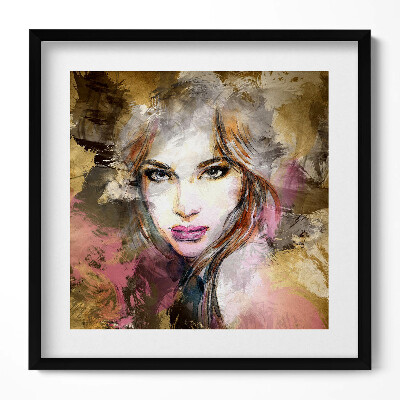 Keretezett falikép Absztrakt női portré