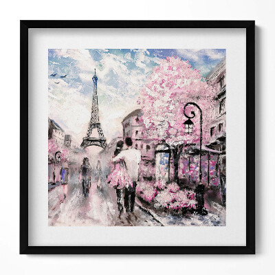 Keretezett falikép Párizsi táj romantikus pillanat