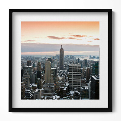 Keretezett falikép New York város panorámája