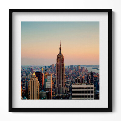 Keretezett falikép Empire State Building naplementében