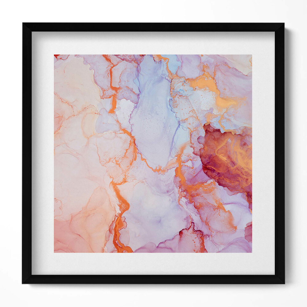 Keretezett falikép Absztrakt színes vízfestmény