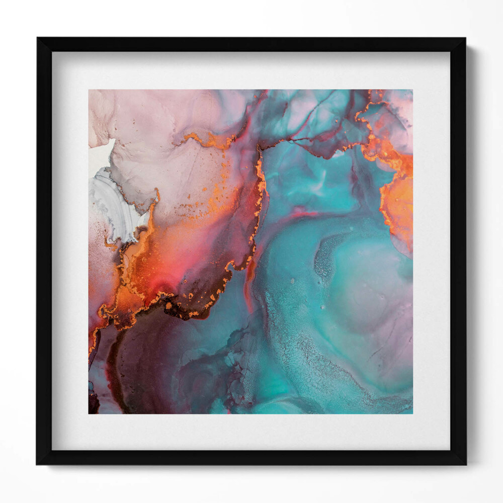 Keretezett falikép Absztrakt színes áramlások