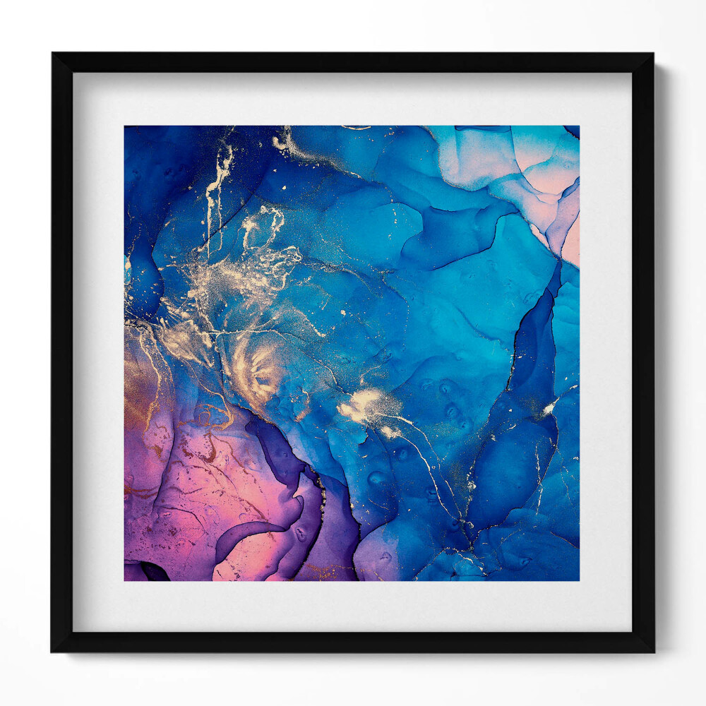 Keretezett falikép Absztrakt színes folyékony mintázat