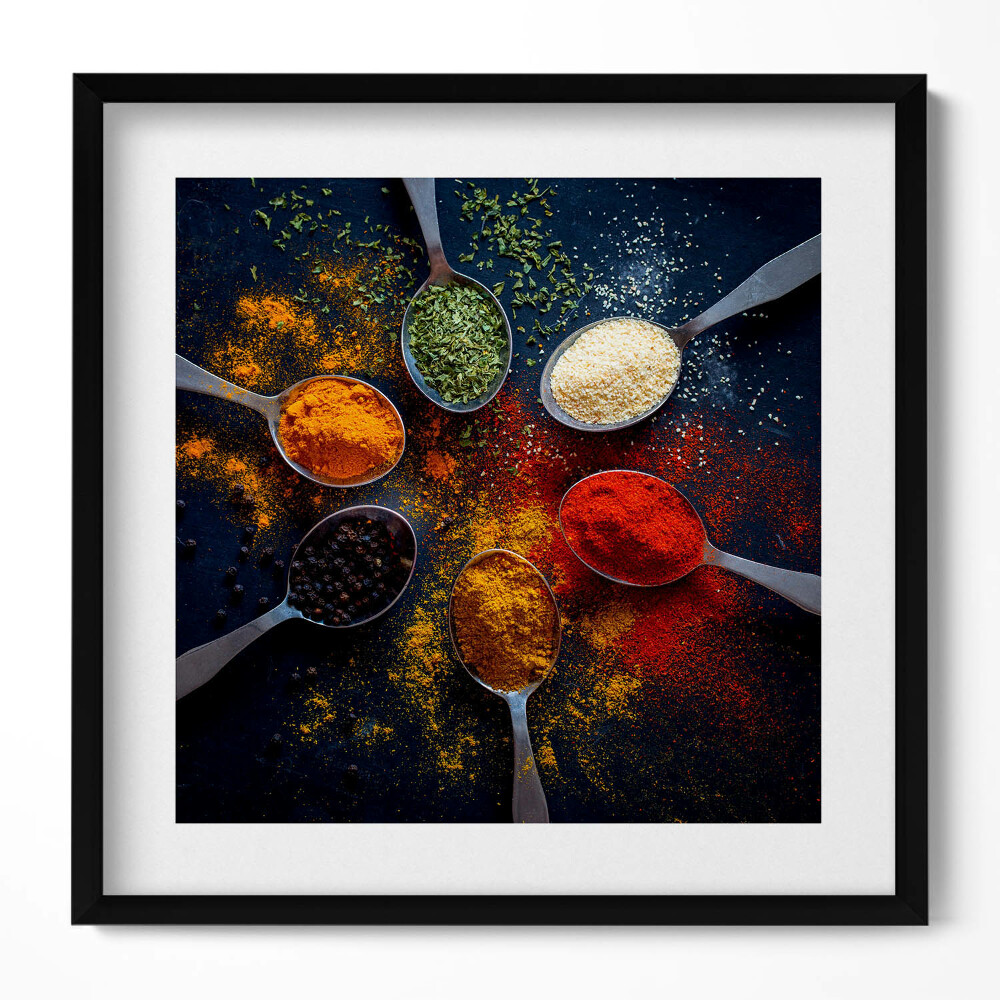Keretezett falikép Fűszerek és fűszernövények