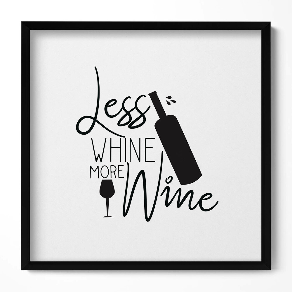 Keretezett falikép Bor és humoros üzenet