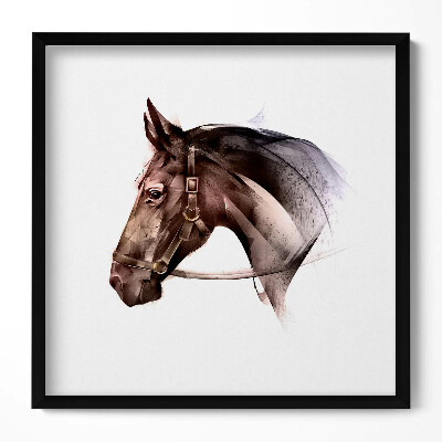 Keretezett falikép Lófej stilizált ábrázolása