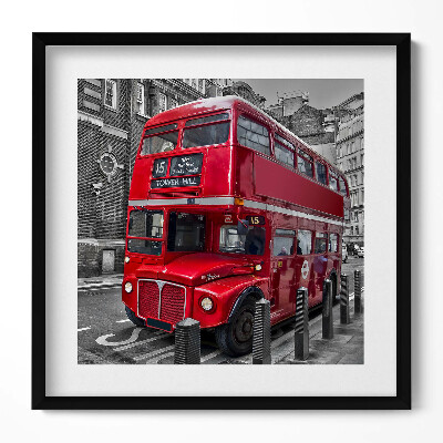 Keretezett falikép Piros londoni busz