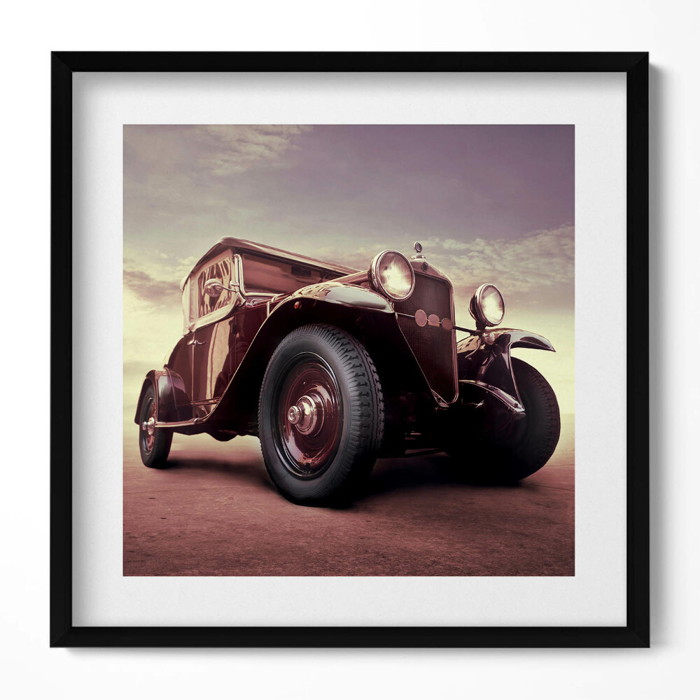 Keretezett falikép Régi autó vintage stílus