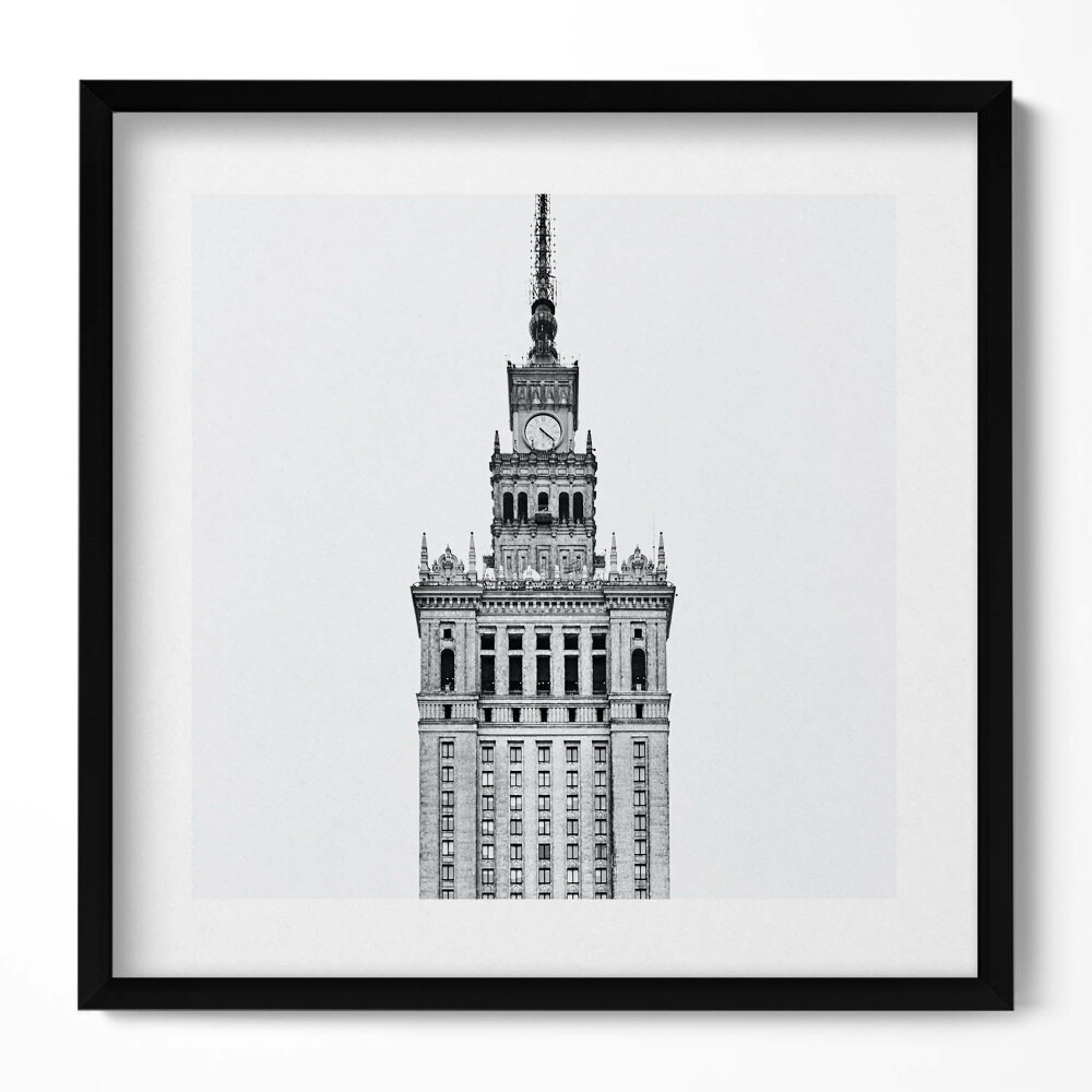 Keretezett falikép Fényképes épület toronnyal