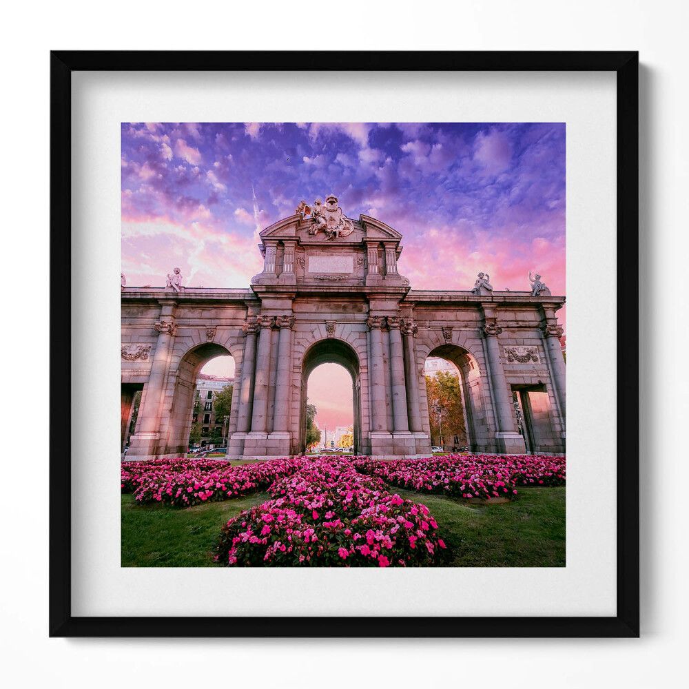 Keretezett falikép Gyönyörű diadalív virágokkal