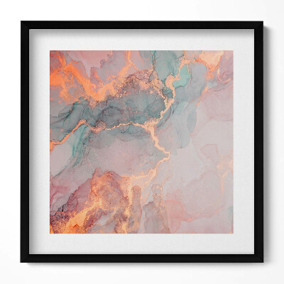 Keretezett falikép Absztrakt lágy színek márványhatás