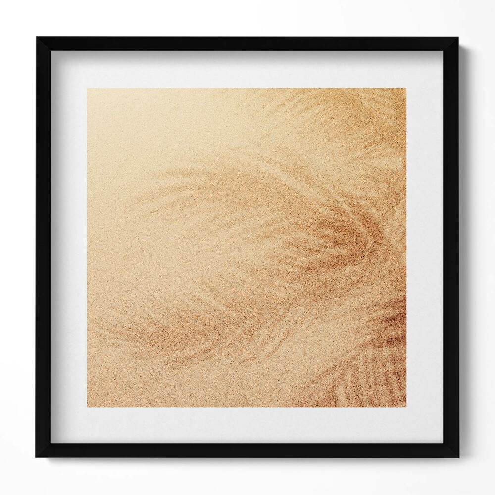 Keretezett falikép Homokos háttér növényi motívum