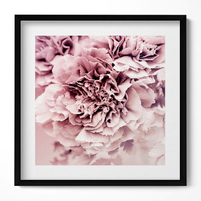 Keretezett falikép Rózsaszín virágok közelről