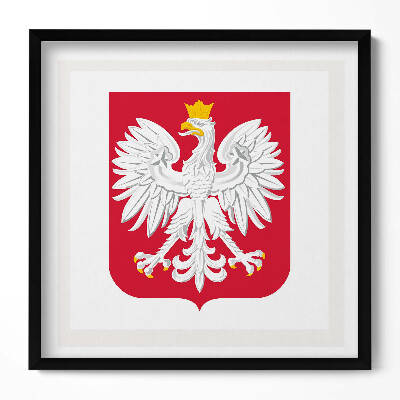 Keretezett falikép Lengyelország fehér sas emblémája