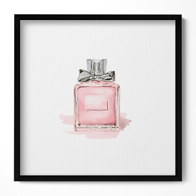 Keretezett falikép Rózsaszín parfüm üveg