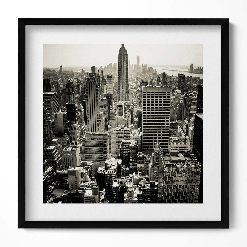 Keretezett falikép New York város panorámája