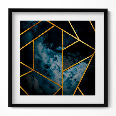 Keretezett falikép Absztrakt geometriai mintázat