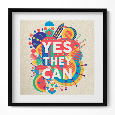 Keretezett falikép Absztrakt színes minták pozitív üzenet