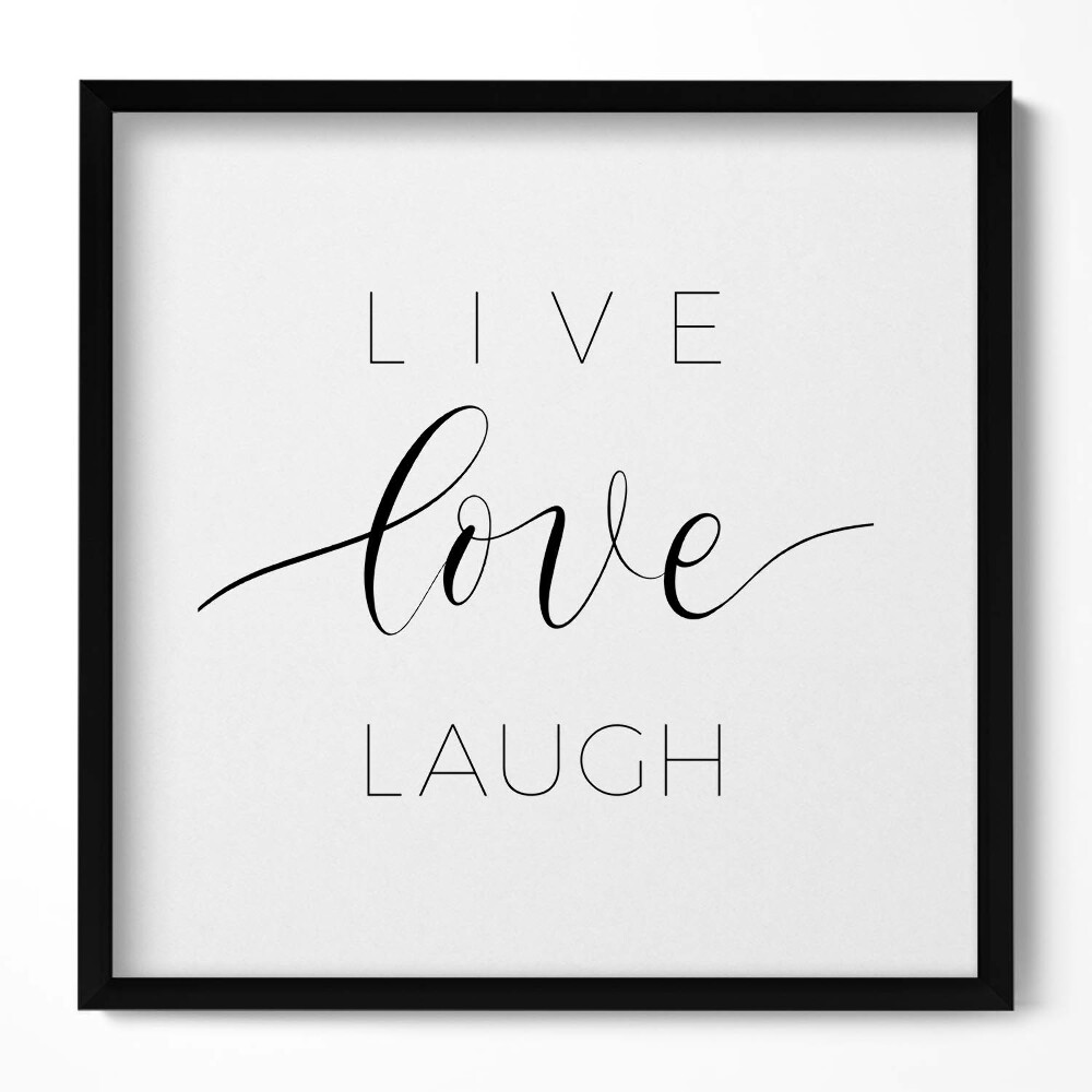 Keretezett falikép Élj szeress nevess