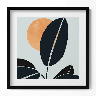 Keretezett falikép Növényi motívum napfénnyel