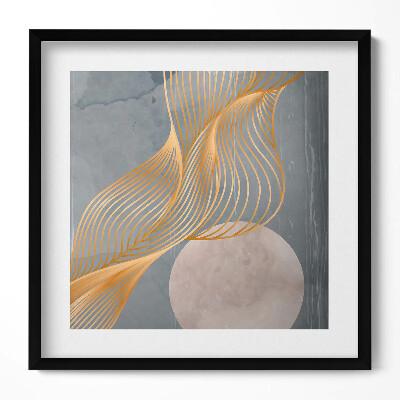 Keretezett falikép Absztrakt vonalak és kör